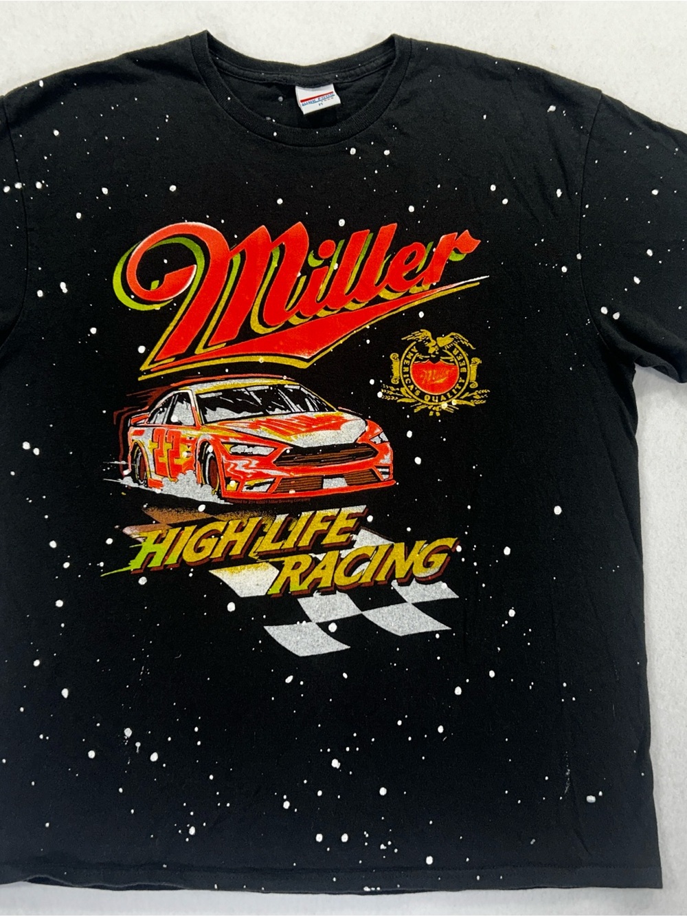 Junk Food Clothing Black Miller High Life Racing Graphic Tee